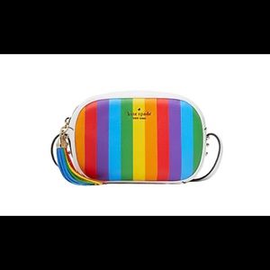 Kate Spade Kourtney Rainbow Stripe Camera Bag